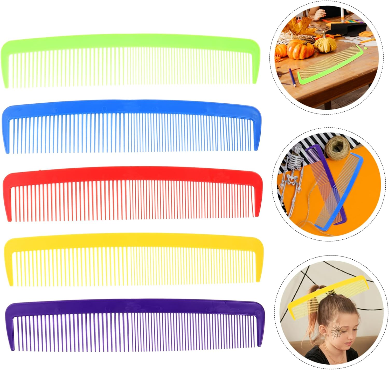 FOMIYES 5Pcs Oversized Hair Comb Giant Comedy Party Favors Carnival Costumes Stage Performance Props Extra Big Hair Styling Tool image number 4