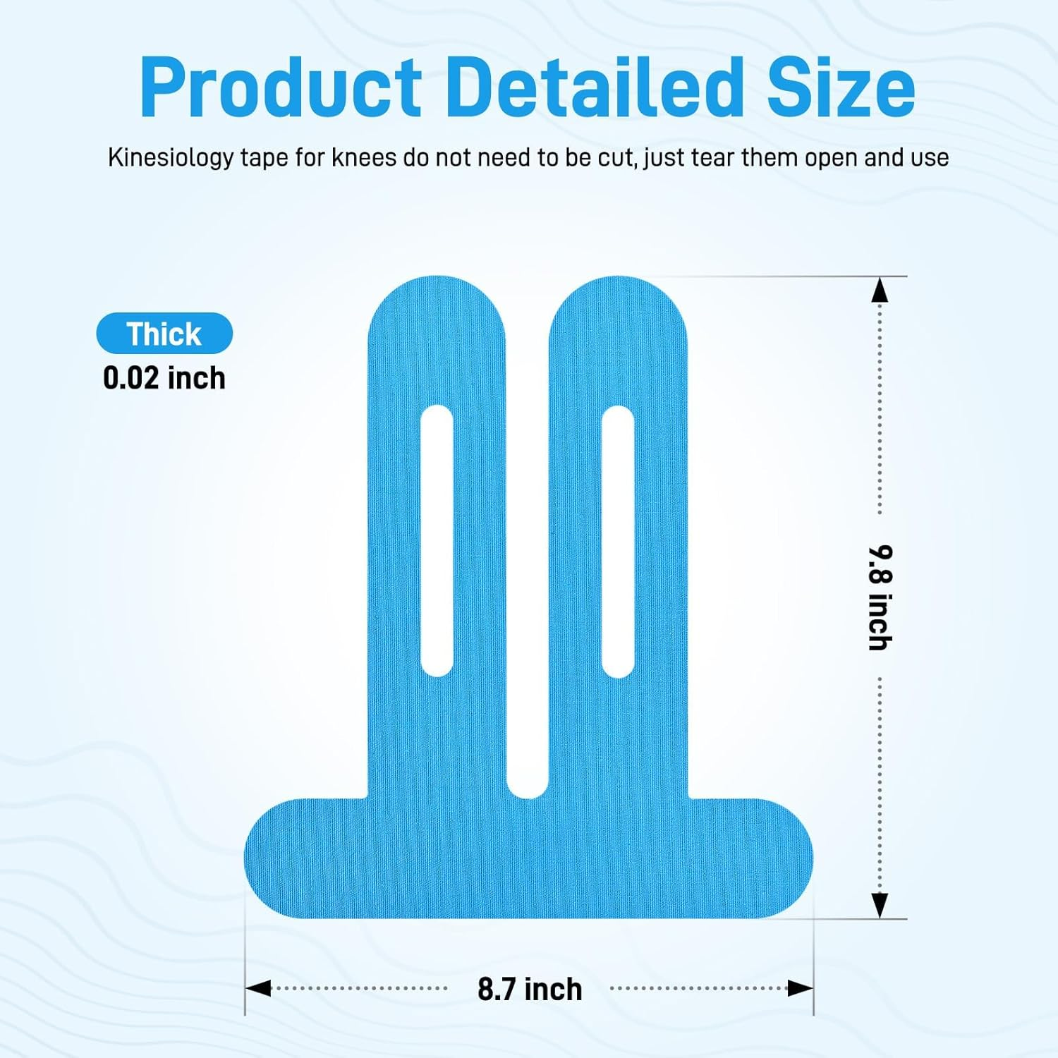 MILIOG Kinesiology Tape for Knees | 16-Pack Precut Elastic Sports Tape | Waterproof & Breathable Knee Support for Pain Relief, Running, Cycling | Latex-Free, Sweatproof Athletic Joint Tape image number 1