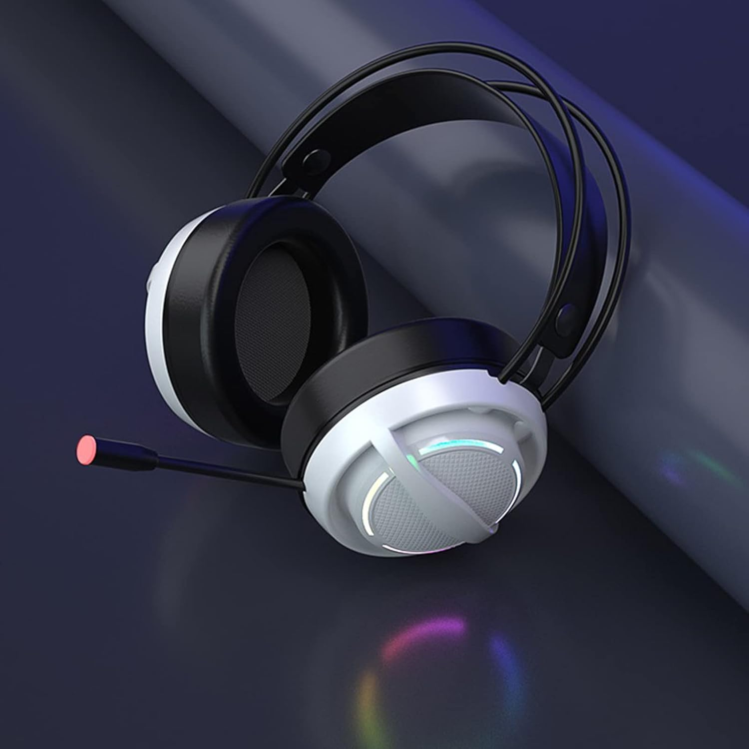 Upgrade Headset Foldable RGB Light Noise Reducer Stereo Gaming Headphones Mic for CSGO Headphones Ear Cancellation image number 6