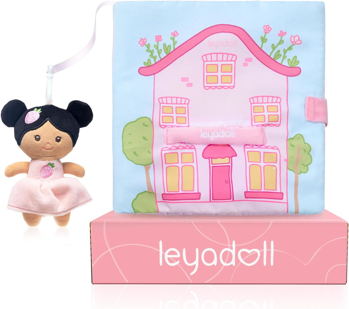 Leyadoll Interactive Sensory Soft Cloth Book, Educational Crinkle Quiet Activity Busy Book for Babies,Toddler Travel Toy 1-3 Year Old Boys and Girls (Dress Me Right)