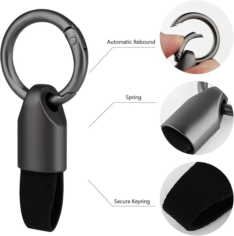 2Pcs Car Key Chain Ring Clip - Leather Keychain for Men, Key Chains for Car, Car Key Holder for Men and Women