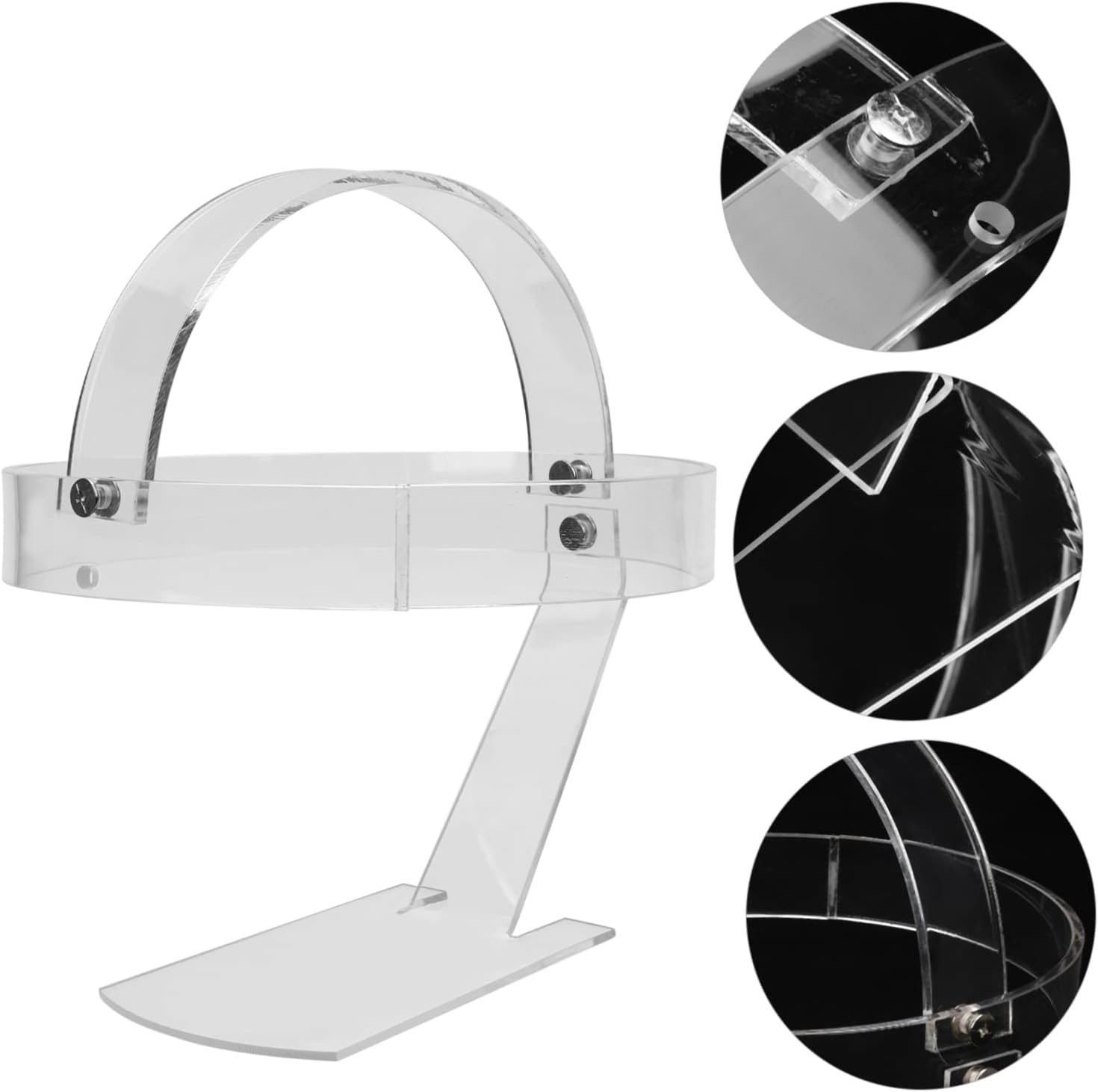 NOLITOY Acrylic Hat Stand and Wig Display Rack Holder Single Support Hat Holder for Baseball Caps and Wigs Suitable for Home and Shop Display