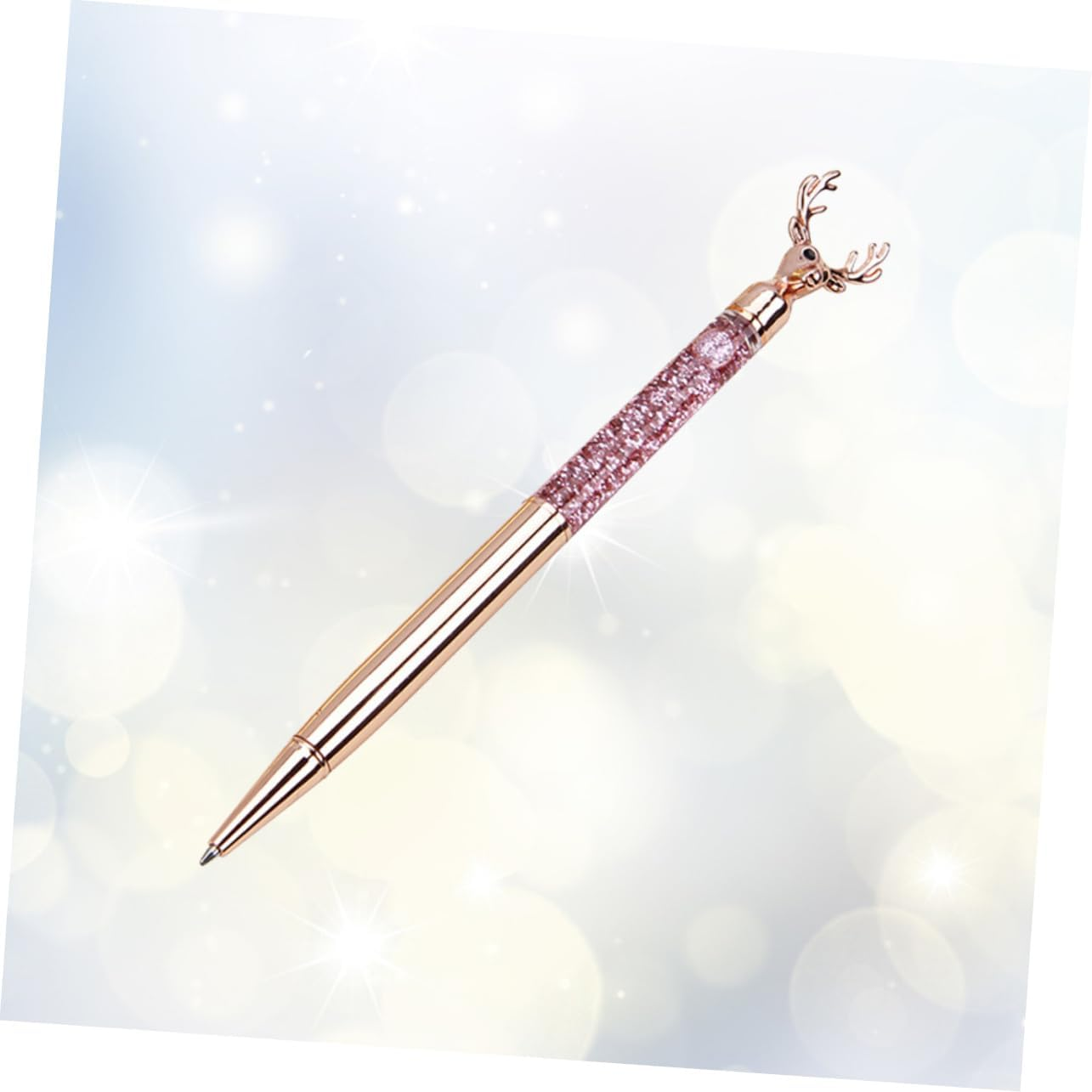 Operitacx Reindeer Shaped Metal Ballpoint Pen Novelty Stationery for Students for Boys and Girls Cute Stationary Creative Ballpoint Pens image number 5