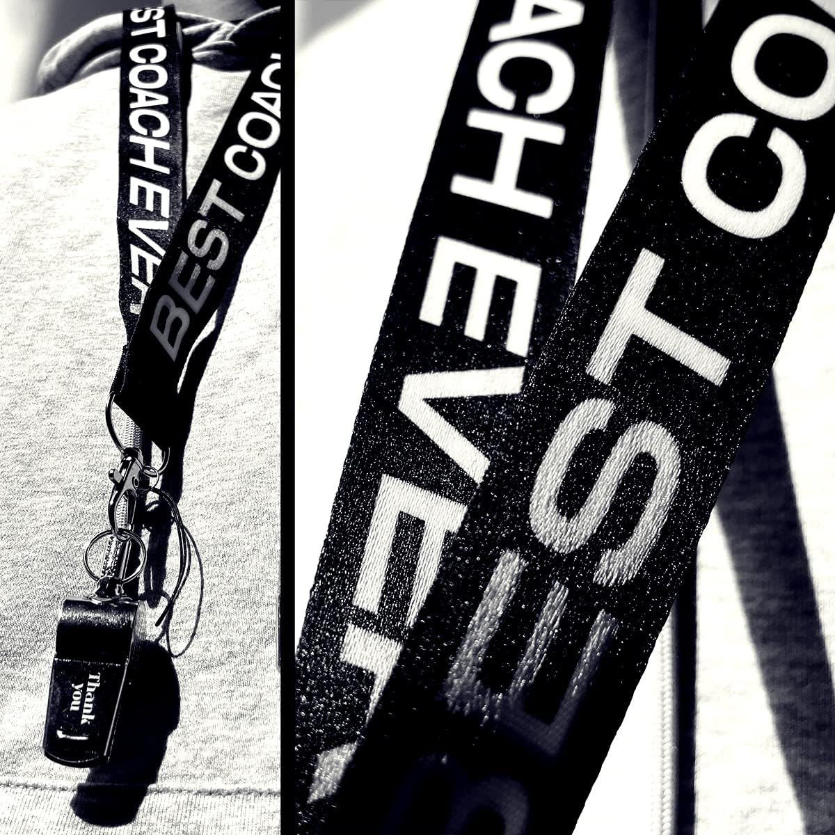 QIBAJIU Whistles with Lanyard, Coach Whistle, Gifts, Coach Gifts for Men Women-3 image number 1