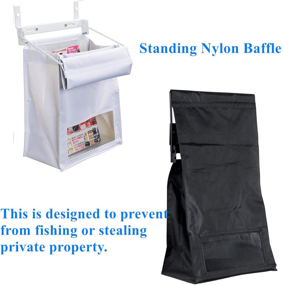 Indoor Wall Mount Mail Catcher Bag Door Slot Post Box Basket Mail Boxes Organizer Security White