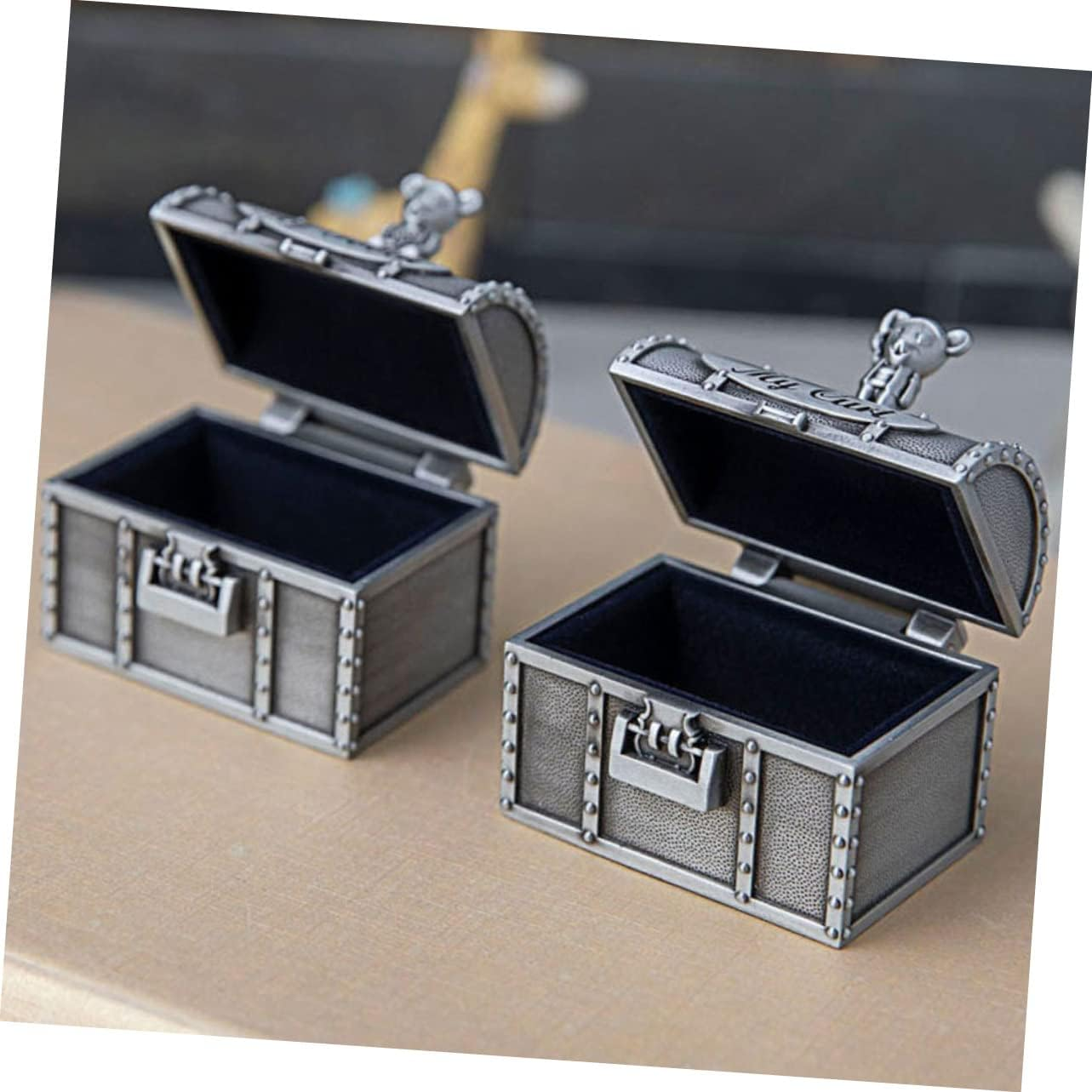 2Pcs Baby Teeth Keepsake Box and Curl Storage Containers for Boys and Girls Tooth Curl Boxes Secure Closure Suitable For image number 6