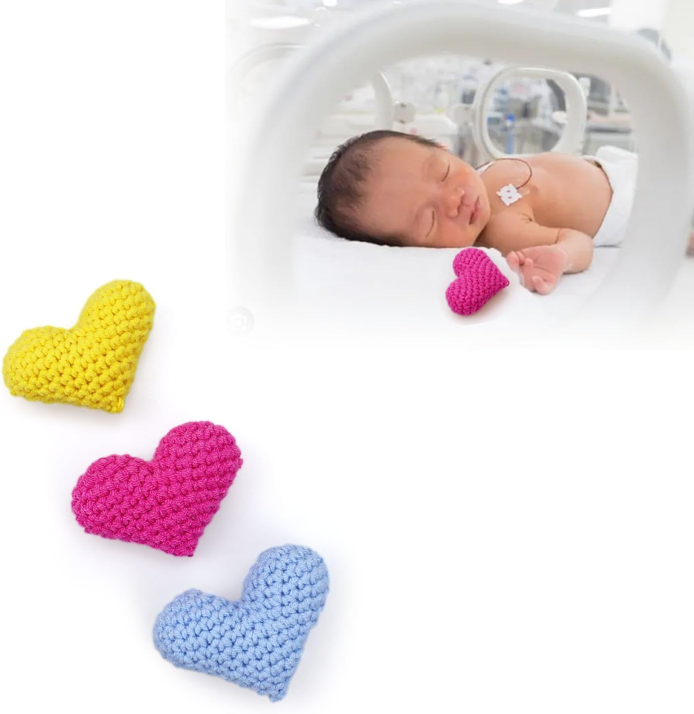 3 Pack Scent Bonding Hearts NICU Bonding Hearts for Infant Preemie and Parent Bonding NICU Gifts image number 2