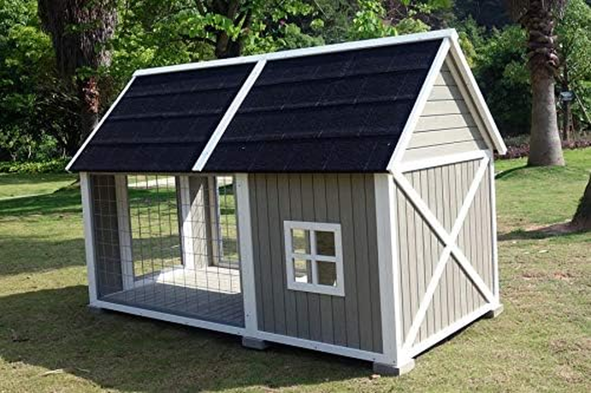 Manor Deluxe Outdoor Cat Enclosure, Grey, 210Cm X 110Cm X 130Cm, Wood, Weather Resistant, Easy Assembly, Comfortable image number 4