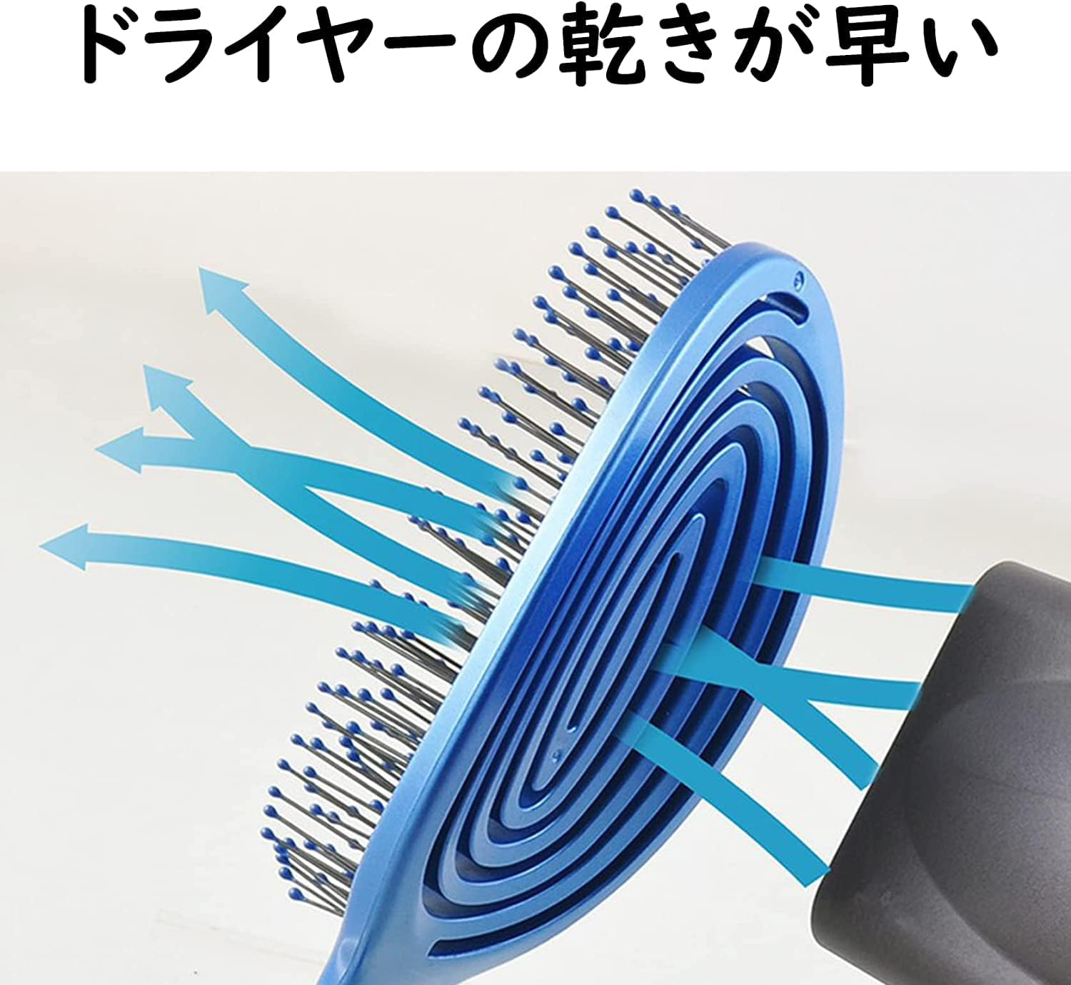 Kinugawa Company A8200BR Hair Brush 3D Detangle Cushion Scalp Massage Brush Spiral Brown Regular image number 1