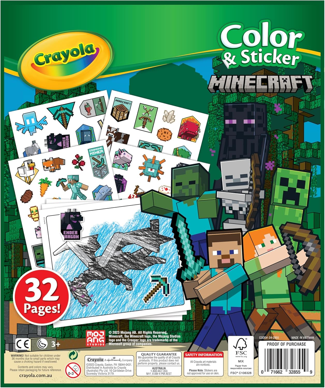 Crayola Color and Sticker Book - Minecraft image number 3