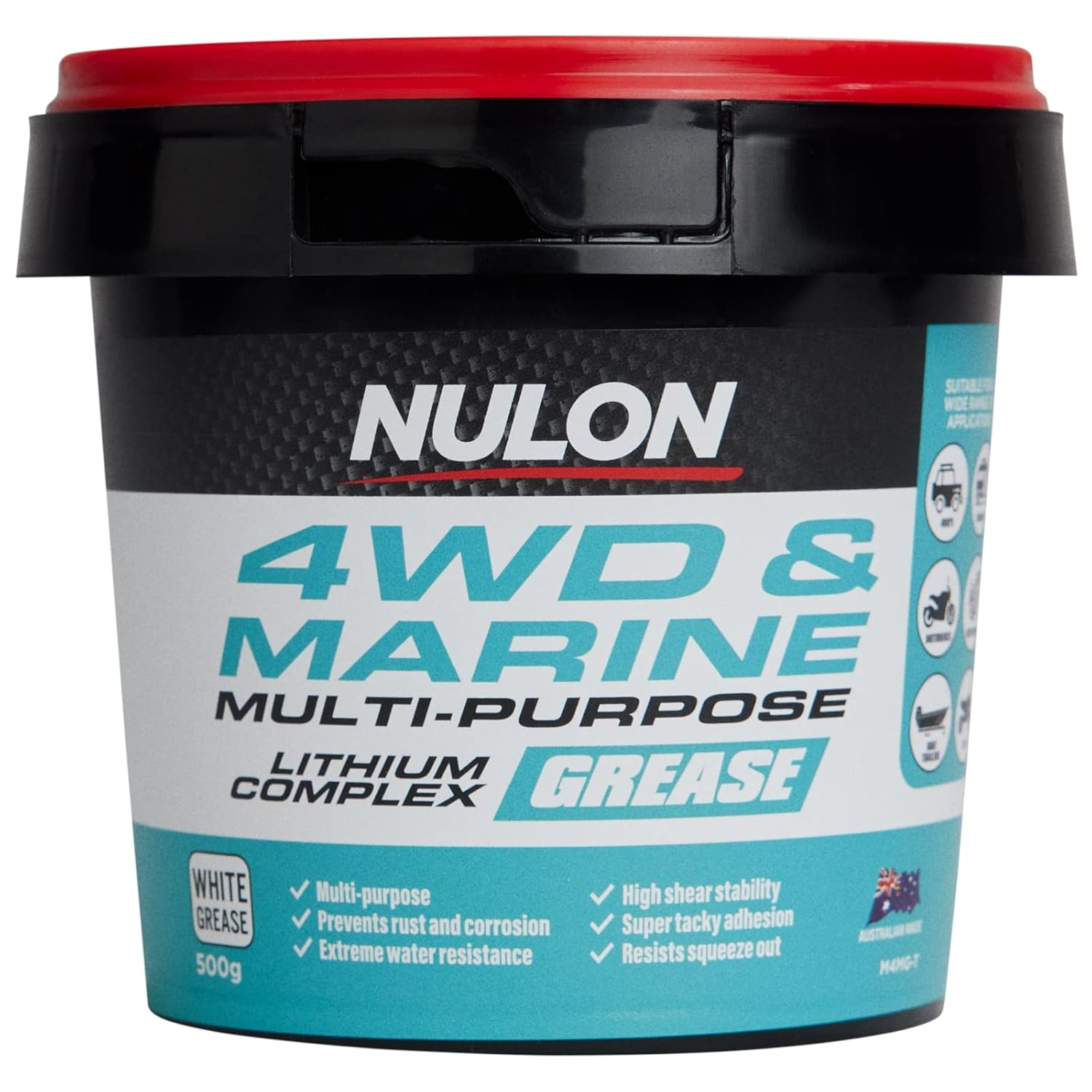 Nulon 4WD and Marine Multi-Purpose Lithium Complex Water Resistant Grease 500G Tub image number 2