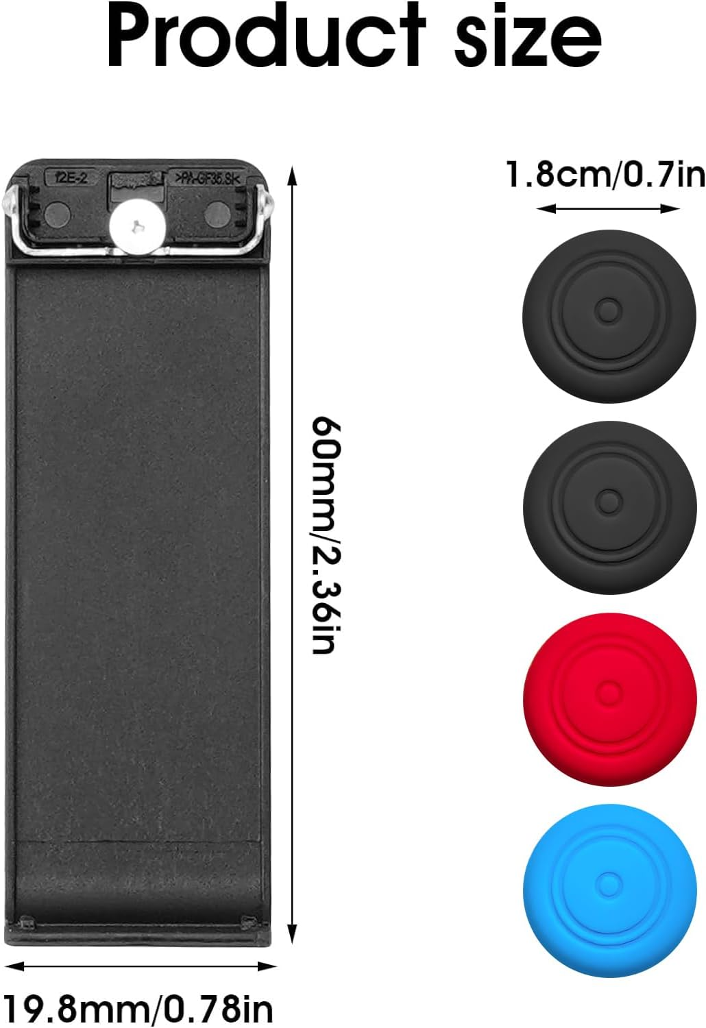 T Tersely 2 Set of Kickstand Back Shell Holder Back Bracket with Thumb Grips for Nintendo Switch, Replacement Kickstand Repair Kit with Screwdriver-2*Black image number 4