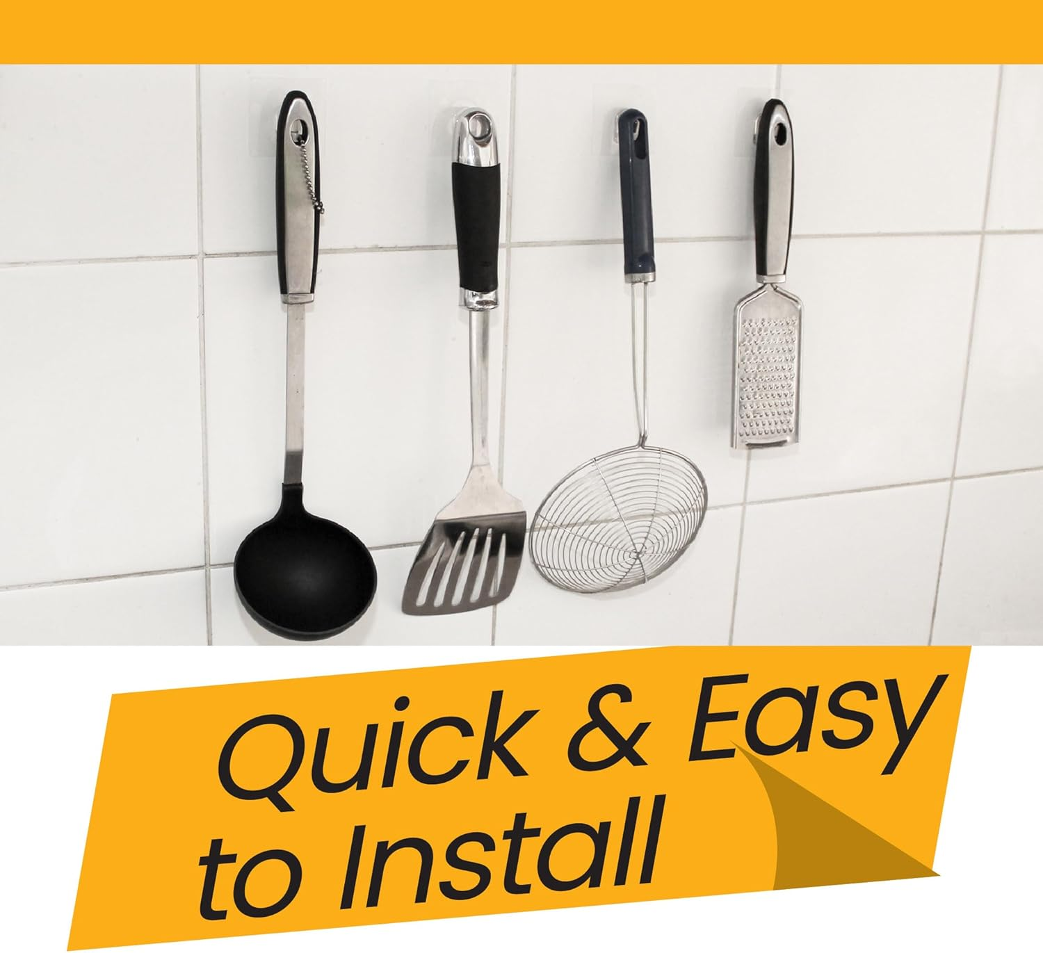 I-Hook Mini (4 Pack) &ndash; Nano Suction Technology, Reusable & Relocatable, Holds up to 2Kg, Heat & Water Resistant, Easy Installation, Ideal for Keys, Kitchen Utensils, and Small Items &ndash; 4.7 X 4.7 Cm image number 3