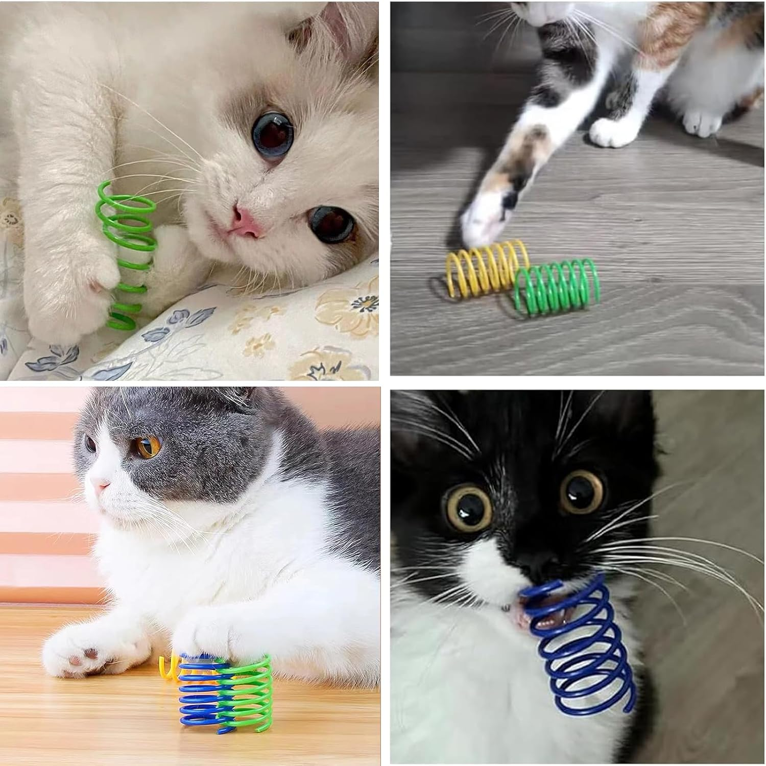 Cat Spring Toy, Spiral Colourful Cat Toy Set, 24 Pieces Cat Toy, Spiral Springs, Spiral Cat Toy, Spring Spiral for Cat, Pets Toy image number 3