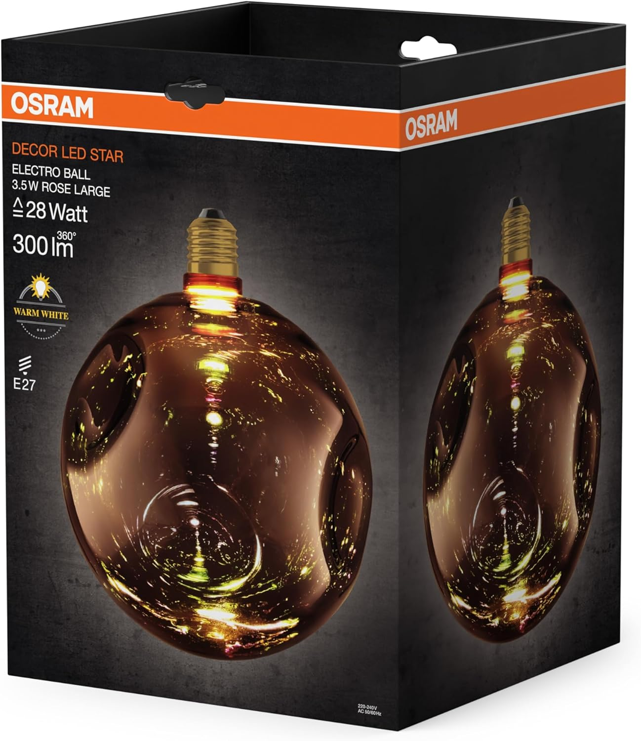 OSRAM Decorative LED Lamp in Electric Glass in Electric Glass Large Rose