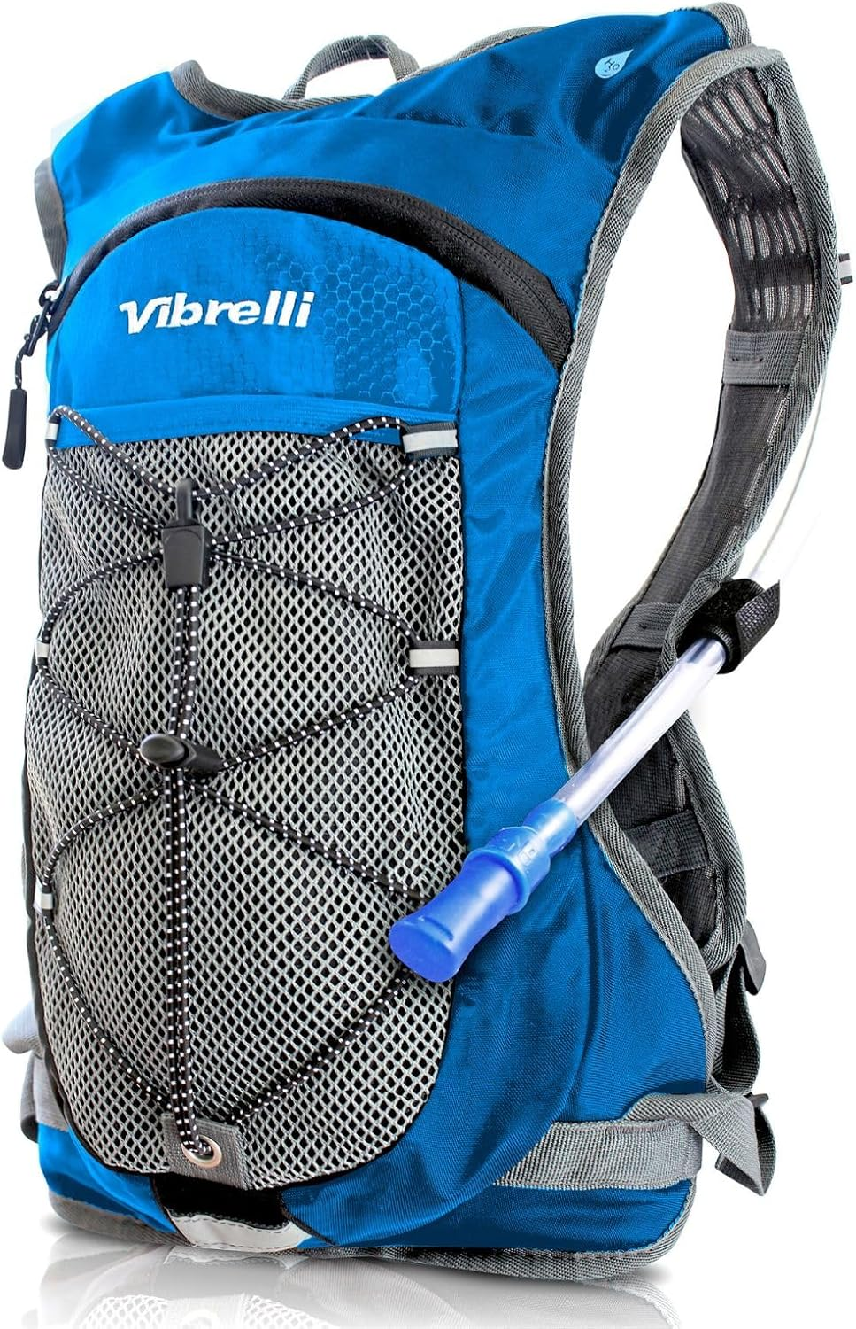 Vibrelli Hydration Pack & 2L Hydration Bladder - High Flow Bite Valve Hydration Backpack