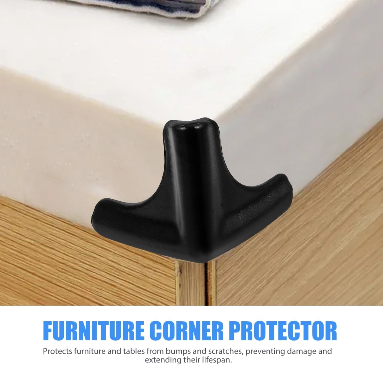Ifundom 4Pcs Silicone Furniture Corner Protectors Baby Proof Corner Guards Table Edge Bumpers Child Safety Soft Elastic Material Easy Install for Home Office School