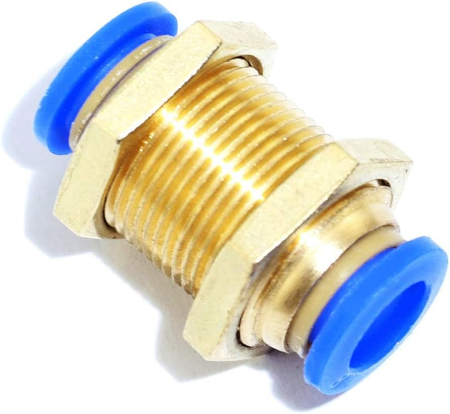 8Mm Pneumatic Push-In Fittings for Air Water Tube - Bulkhead Connector, Quick Set-Up for Hose Pipe, Highly Efficient for Air and Water Piping Networks image number 6