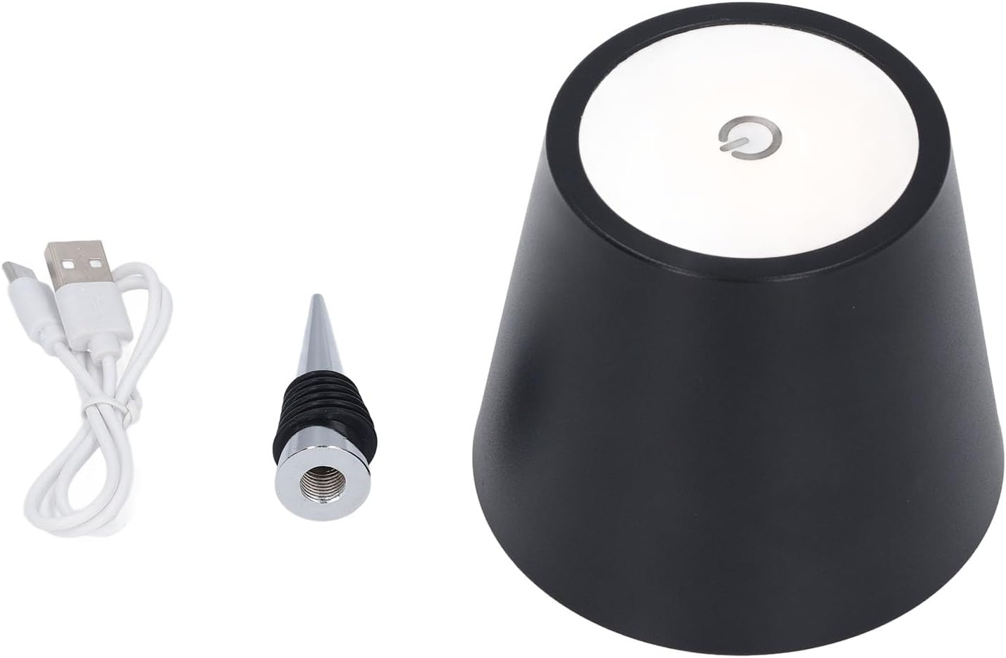 LED Wine Bottle Lamp RGB 3 Color, Stepless Dimming Touch Control Bottle Light, Rechargeable Cordless Lamp for Home Decor (Black) - White image number 4