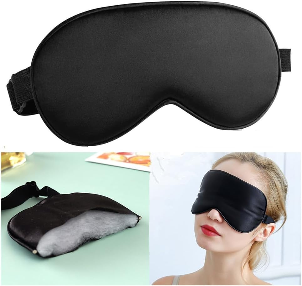 6 Pack Sleep Mask, Silk Sleep Mask, Super Soft Eye Masks with Adjustable Strap, Silk Eye Cover Soft Satin Blindfold Elastic Strap Night Eyeshade Travel Nap for Women Men image number 2