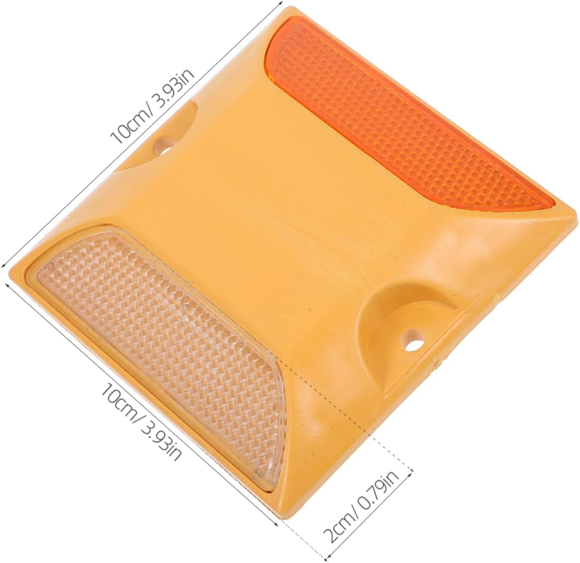 ABOOFAN 4Pcs Road Reflective Markers Pavement Markers Ground Reflective Road Studs Street Pavement for Driveways Parking Lots Safety Signs image number 4