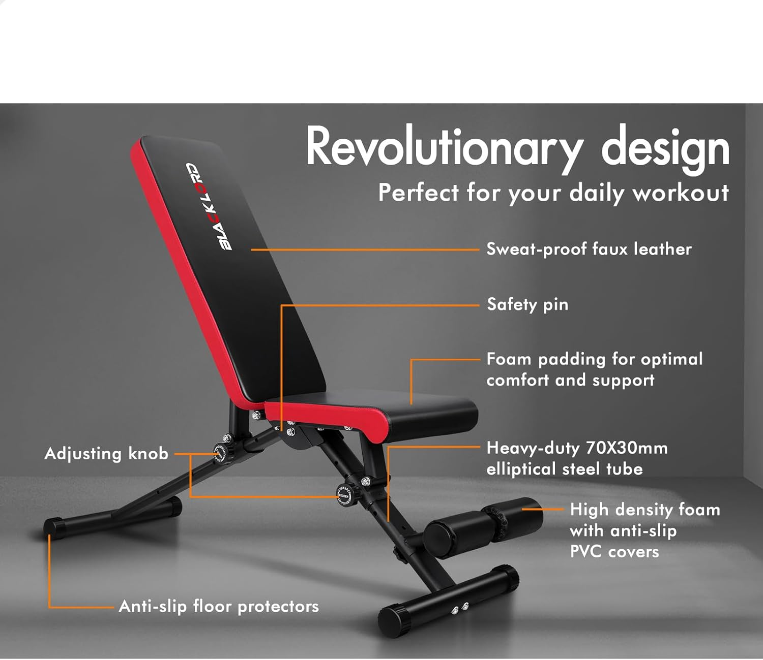 BLACK LORD FID Bench Weight Bench Press Foldable Full Body Training Equipment for Home Gym Workout Fitness image number 5