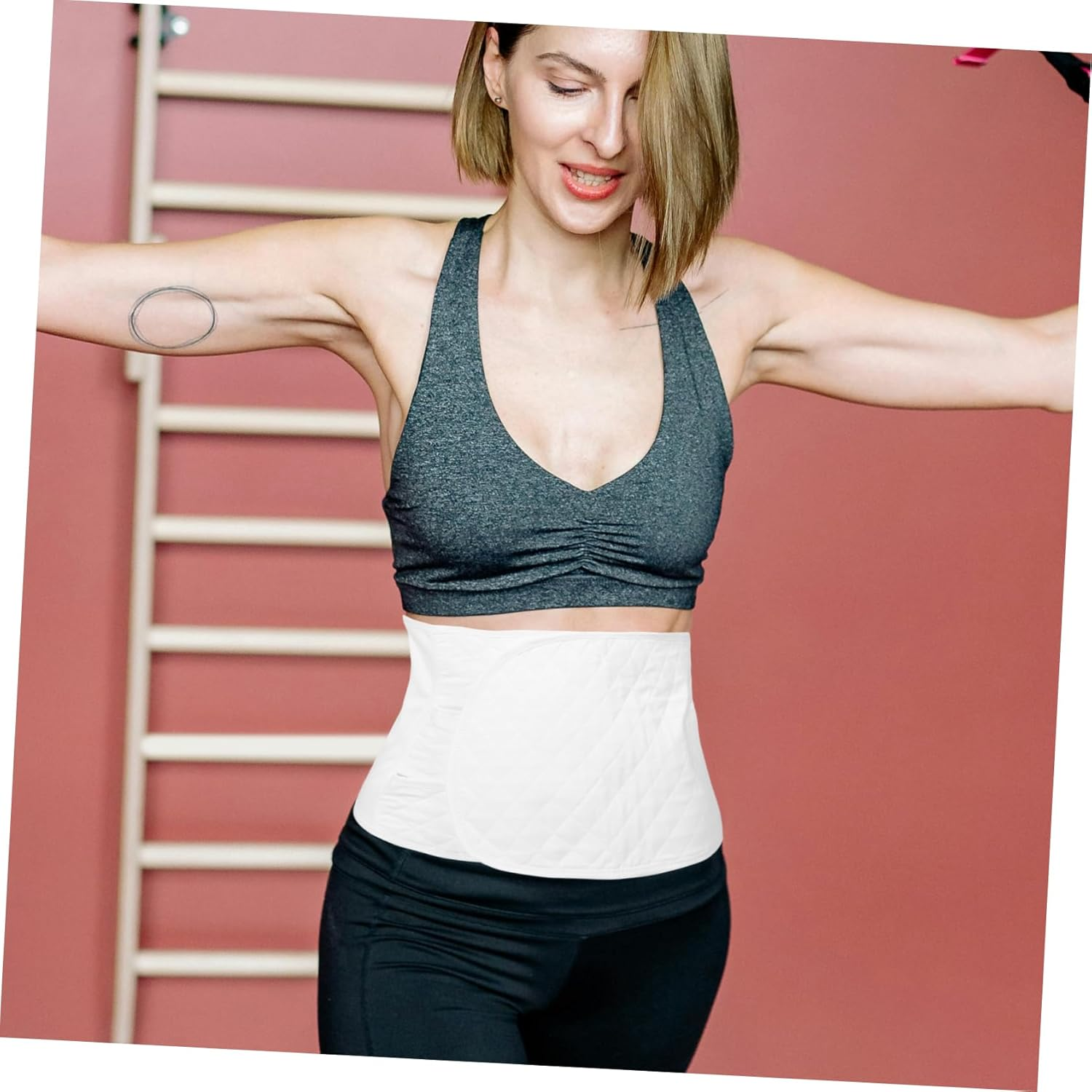 Pregnancy Belly Band Maternity Support Belt for Women Postpartum Waist Trainer Comfortable Breathable Adjustable Lumbar Support image number 4