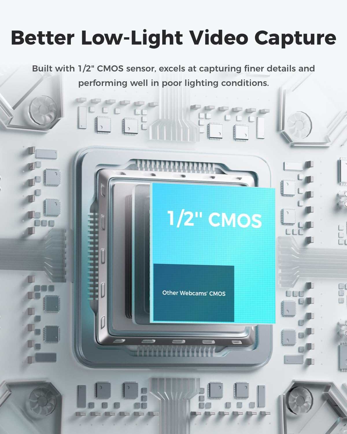 OBSBOT Meet 2 Ai-Powered 4K Webcam, AI Framing & Autofocus, Webcam with Microphone, 60 FPS, HDR Low-Light Correction, Beauty Mode, Webcam for PC, Streaming, Conference, Gaming, Etc. (Cloud White)