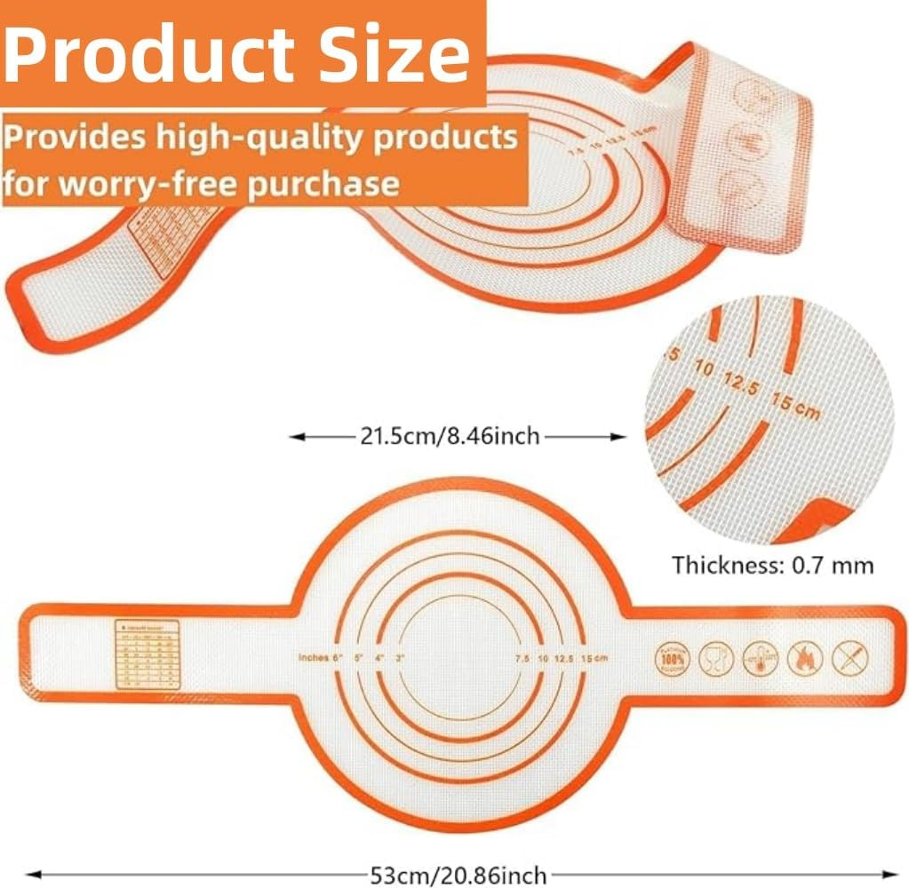 2 PCS Silicone Bread Sling for Dutch Oven, Oven Liners, Heat Resistant Non-Stick & Easy Clean, Reusable Bread Baking Mat with Long Handles, for Transferable Dough Pastry, Placing Bread,2 Colors