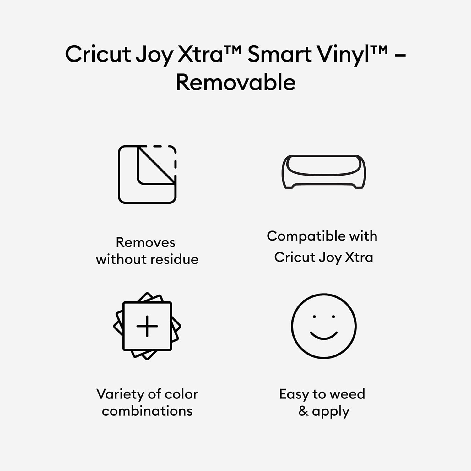 Cricut Joy Xtra Removable Smart Vinyl- Black image number 4