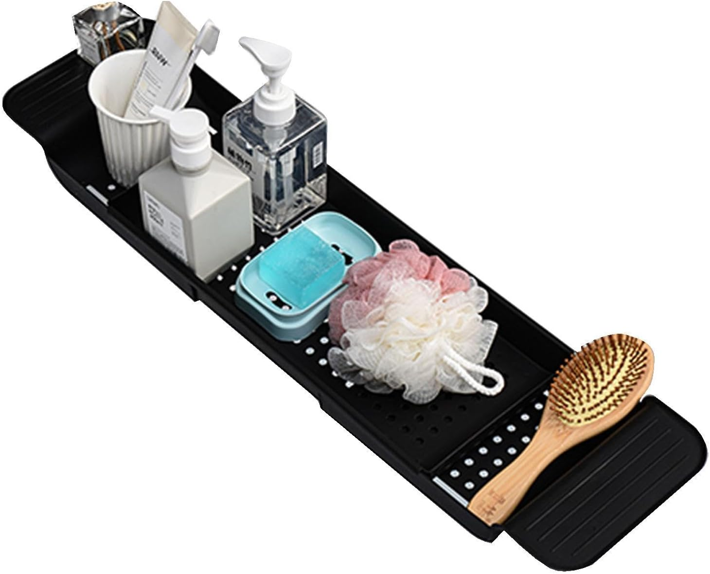 Bath Tray Bathtub - Retractable Bathtub Caddy Tray with Telescoping Sides | Adjustable Organizer Bathtub Table Caddy for 1 or 2 Person Bathroom Storage Tray for Relaxation, Bed and Home Spa