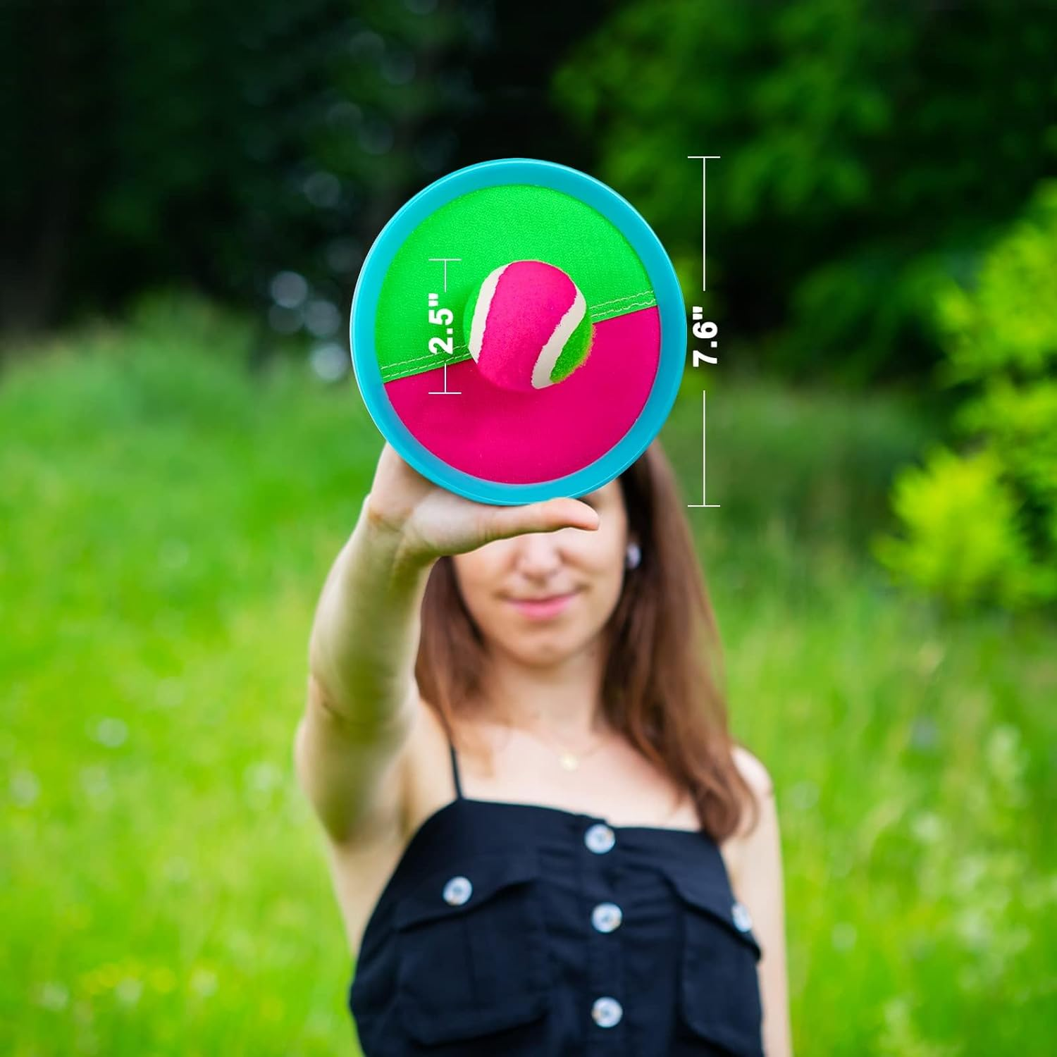 MUYXGYFE Kids Toys Toss and Catch Game Set Outdoor Toys for Kids Yard Beach Camping Toys Yard Games Suitable 3-10 Years 2 Paddles 2 Balls