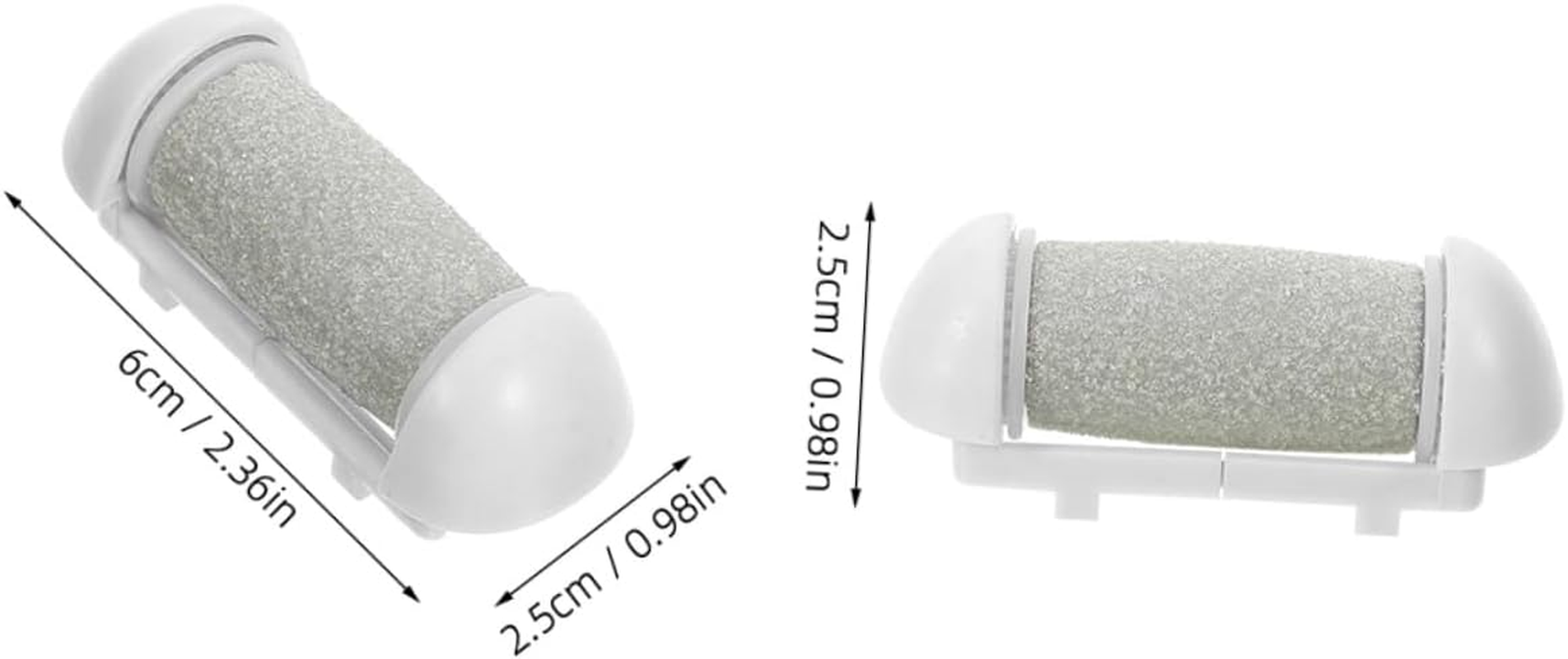 Healeved 4Pcs Foot Callus Remover Replacement Roller Heads for Electric Pedicure Tool Grinder Coarse Skin Removing Accessory image number 3