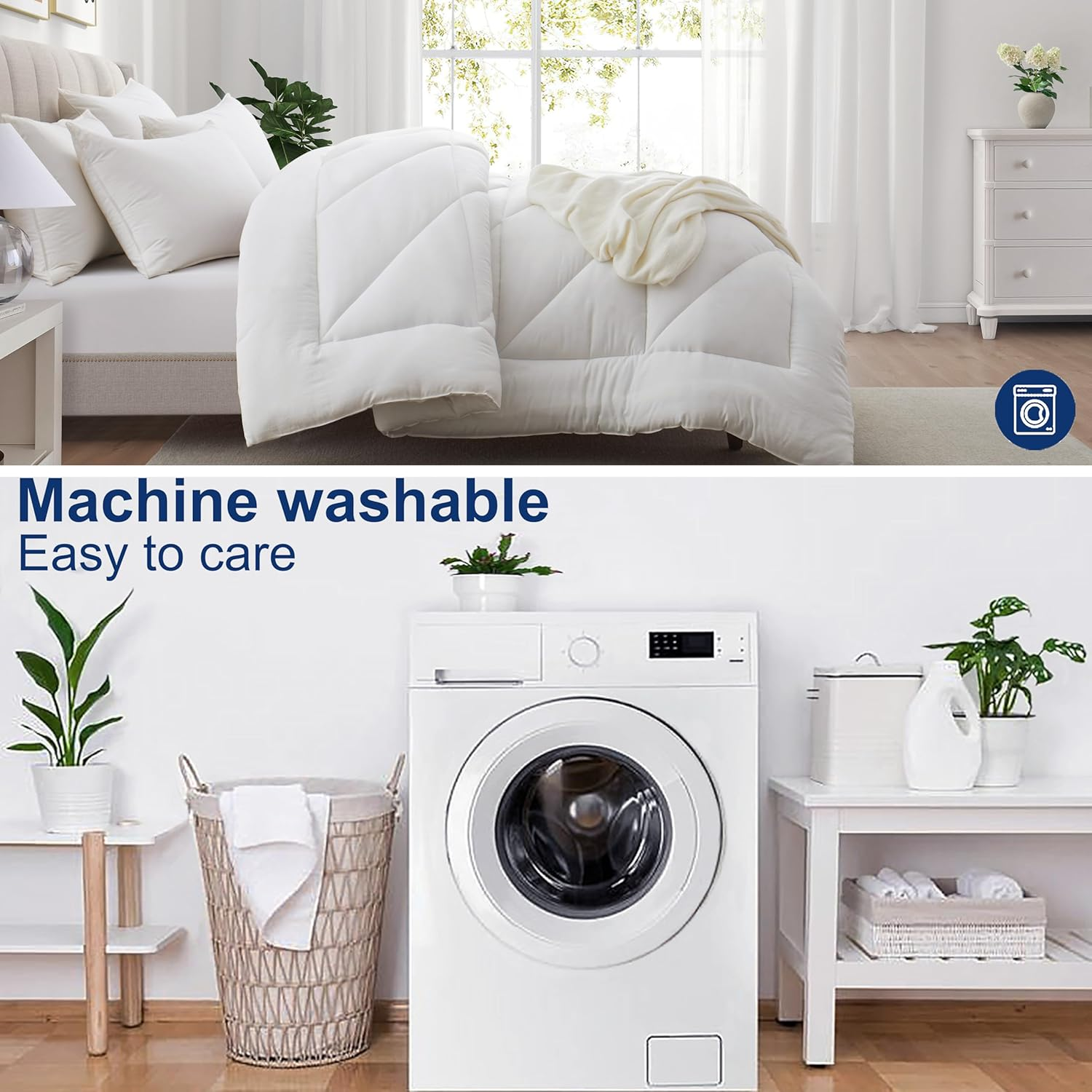 Mumullum 700GSM Warm Quilt Queen Size, Ultra Soft Fluffy Winter Bedding Breathable Premium Fiber Filling Quilt for Home Bedroom image number 6