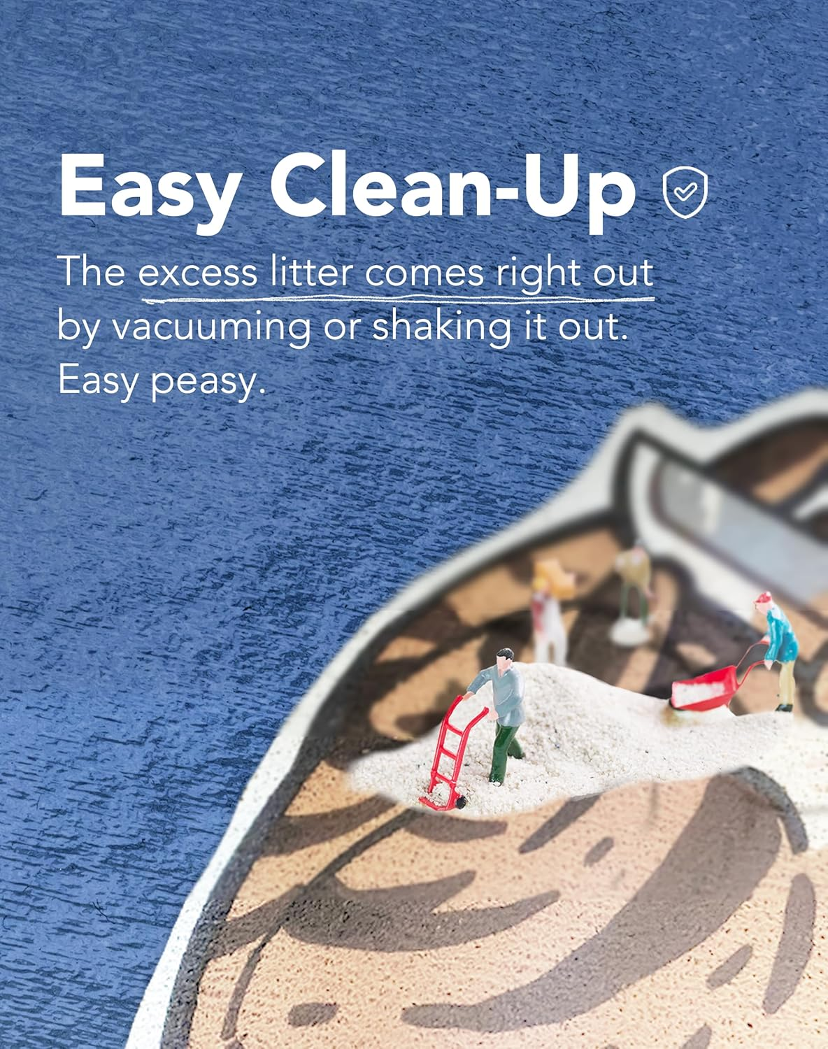 Lukamoo&reg; Cute Cat Litter Mat (32&rsquo;&rsquo;X24&rsquo;&rsquo;), Extra-Large/Xl, for Kitty Litter & Cute Cat Litter Box, Cat Accessories for Indoor Cats (Brown Tabby, Rectangular) image number 3