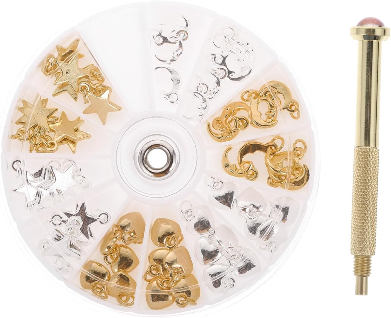 Beaupretty Nail Piercing Tool Set Charming Nail Charms Star Moon Pendant Includes One Random Color Manicure Diy image number 4