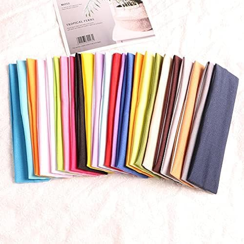 Sport Yoga Headbands,Pack of 14,Fashion Soft Elastic Polyester Sweatband Yoga Stretchy Headband for Women Man Girl image number 6