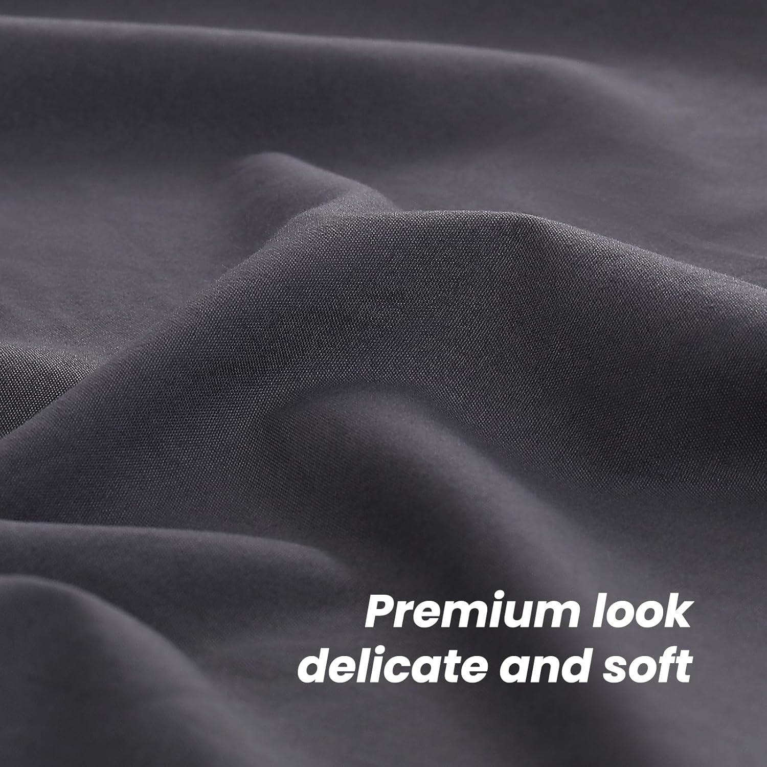 Elegear Bedding Queen Sheet Set &ndash; 4 Piece Bed Sheets for Queen Size Bed, Soft and Breathable Microfiber, Includes 1 Fitted Sheet, 1 Flat Sheet and 2 Pillowcases (Dark Grey) image number 2