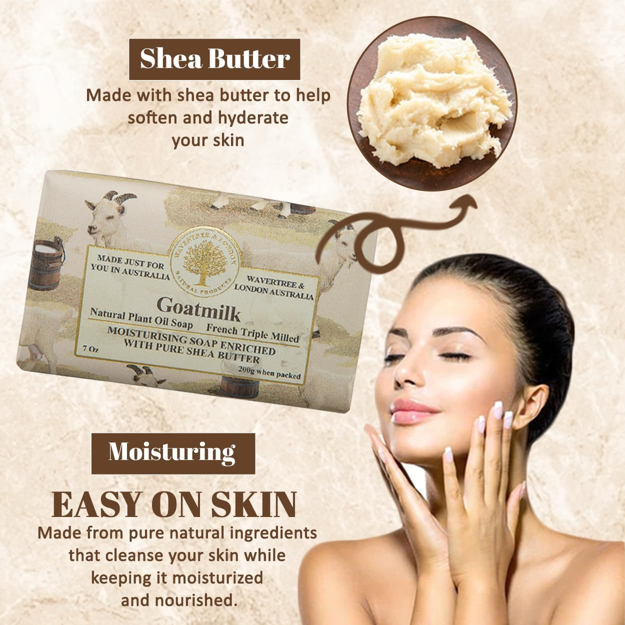 Wavertree and London Goatmilk Soap Bar 200 G image number 2