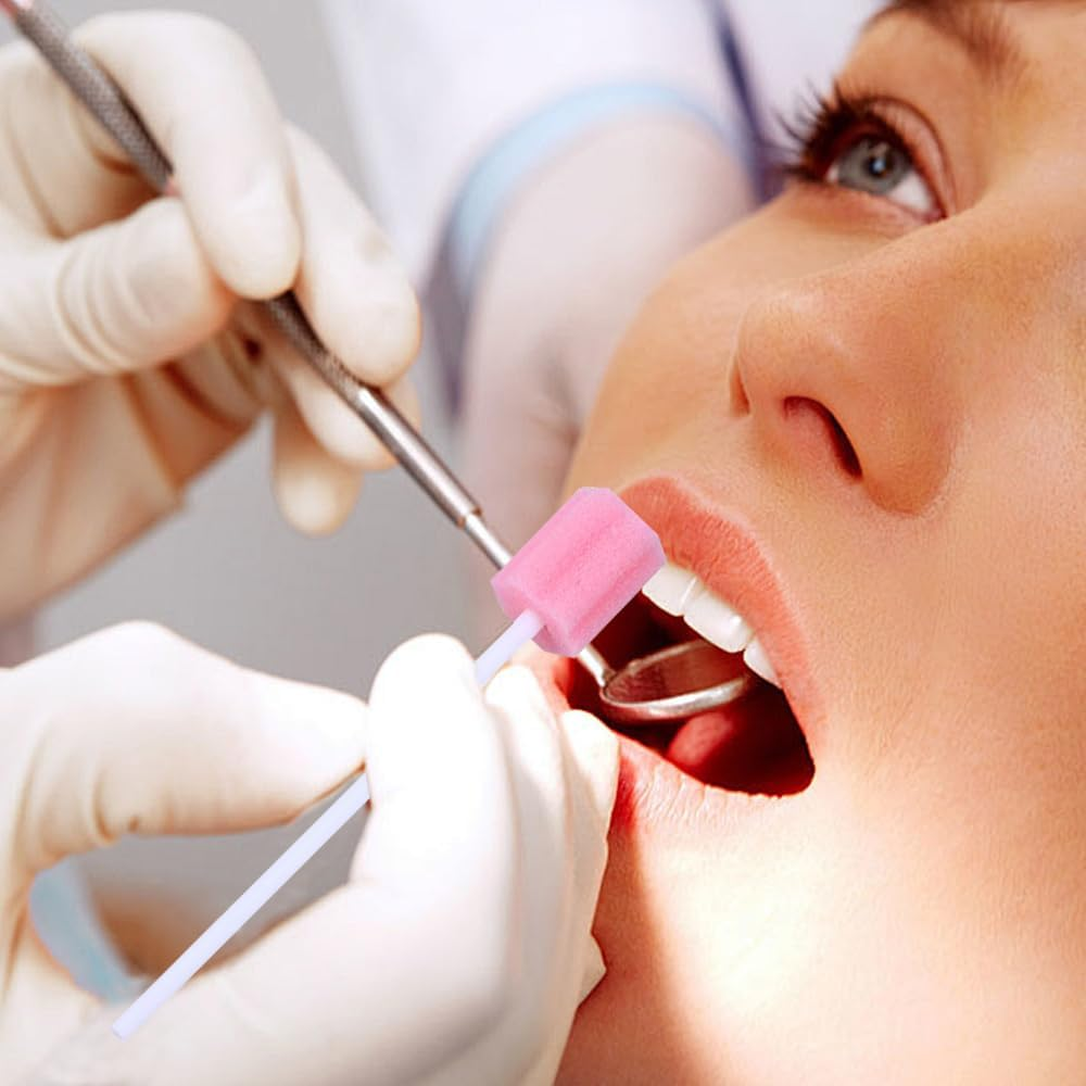 Disposable Mouth Swabs Sponge,Mouth Care Sponge Tooth Cleaning Sponge,Mouth Swabs Sponge,Sponge Swabs Mouth Cleaning Sponge Mouth Care Sponge (Blue) - Blue image number 6