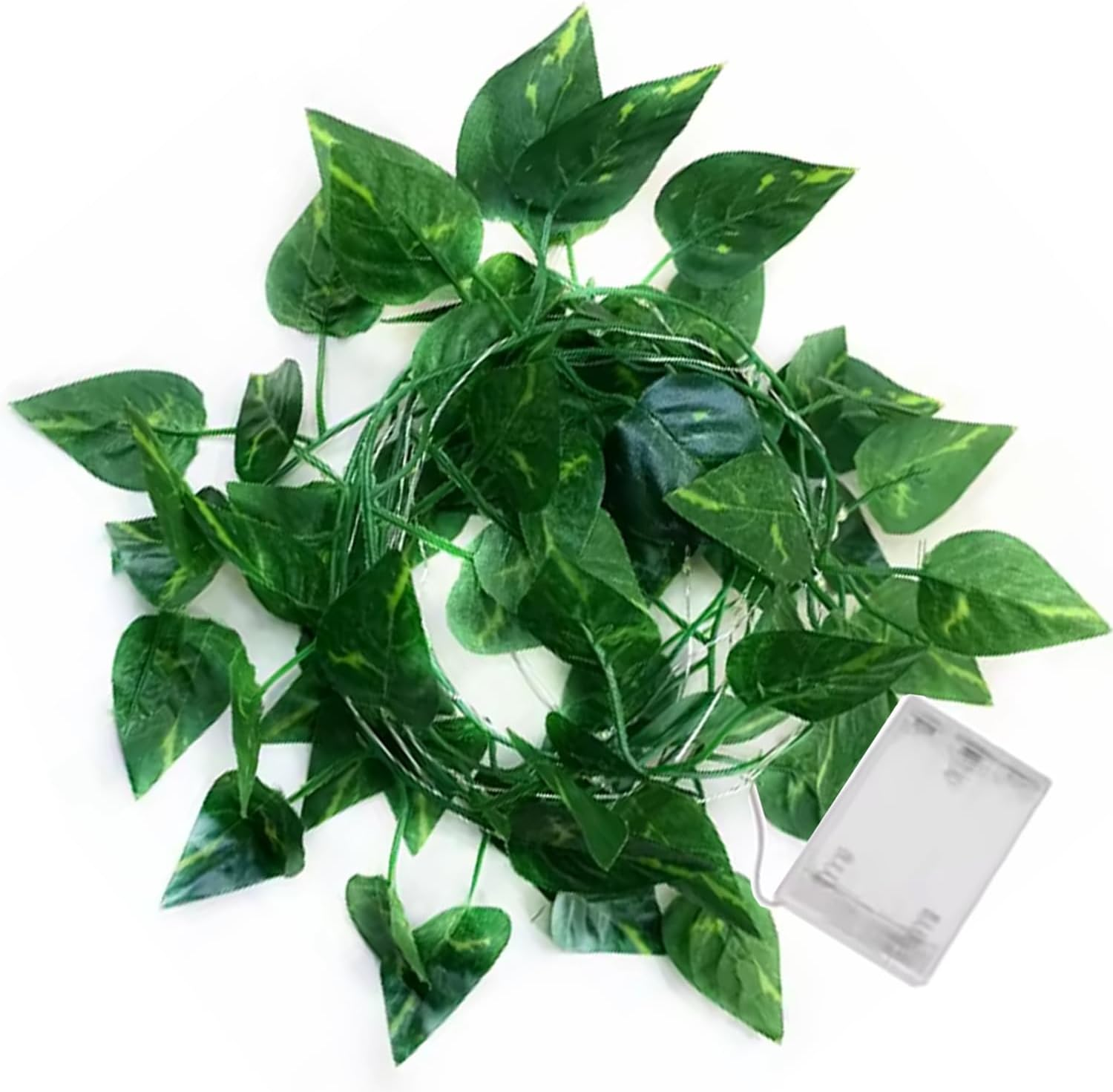 Roczential 5M 50LED Leaf Light String, Vine Light Battery Powered Green Leaf Garland Maple Leaf Fairy Lights for Indoor and Outdoor Decoration Garden Wedding Home Decor image number 2