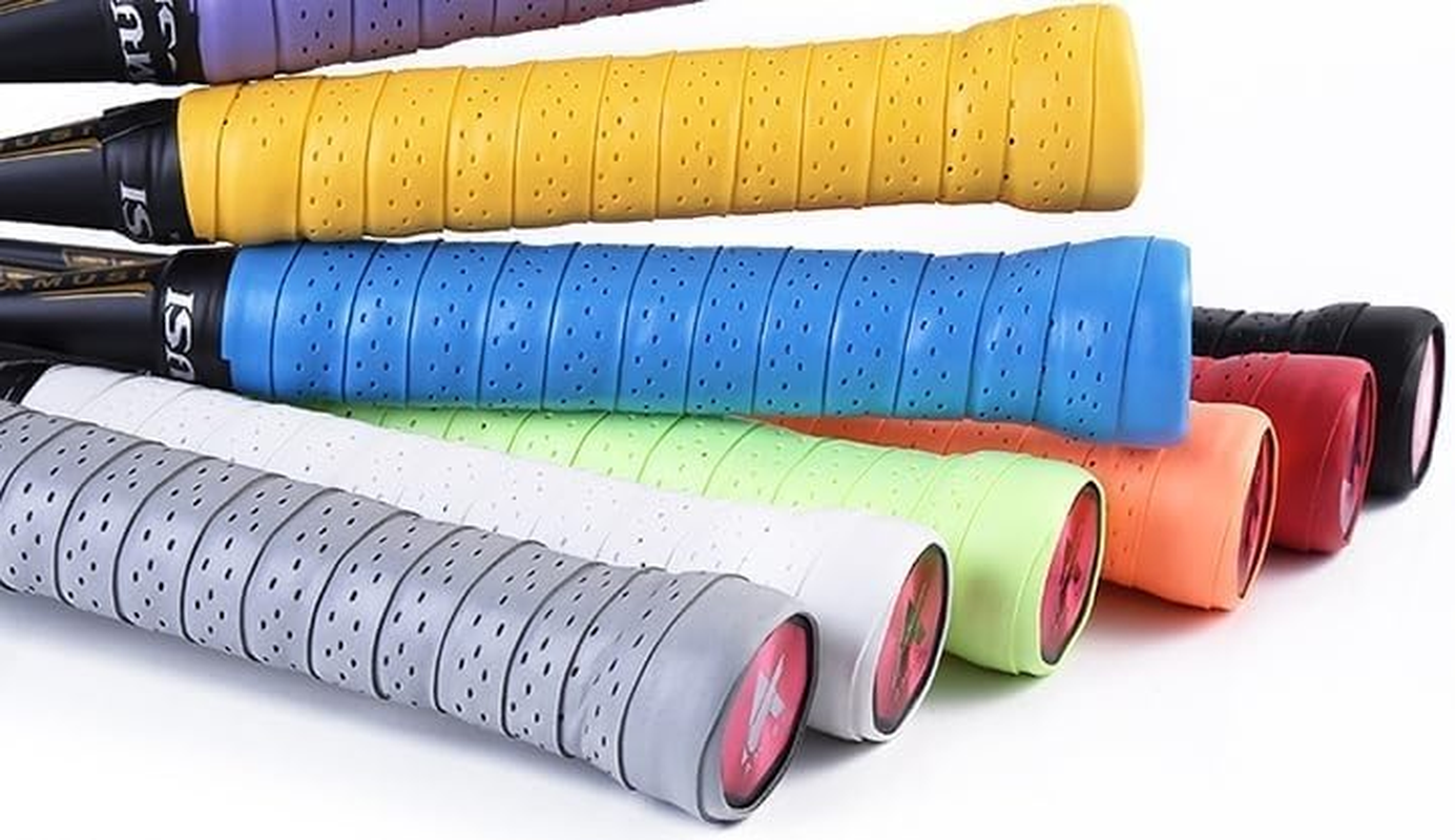 6-Pack Tennis Racket Grip Tape (6 Grips) Sweat-Absorbing Handle Grip for Tennis, Badminton, Squash, Golf, Fishing, and Pickleball Overgrip