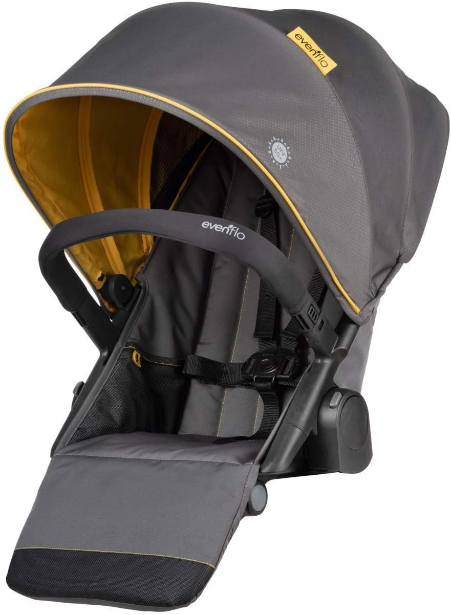 Evenflo Pivot Xplore Stroller Wagon Second Seat, Adventurer Gray image number 2