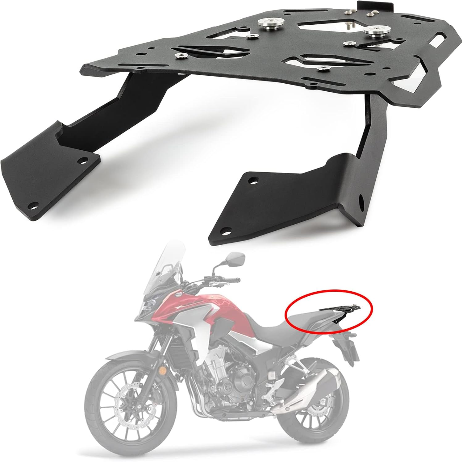 PSLER&reg; Motorcycle Accessories Rear Carrier Luggage Rack for CB500X 2013-2020 CB500F 2013-2015 CBR500R 2013-2015 image number 3