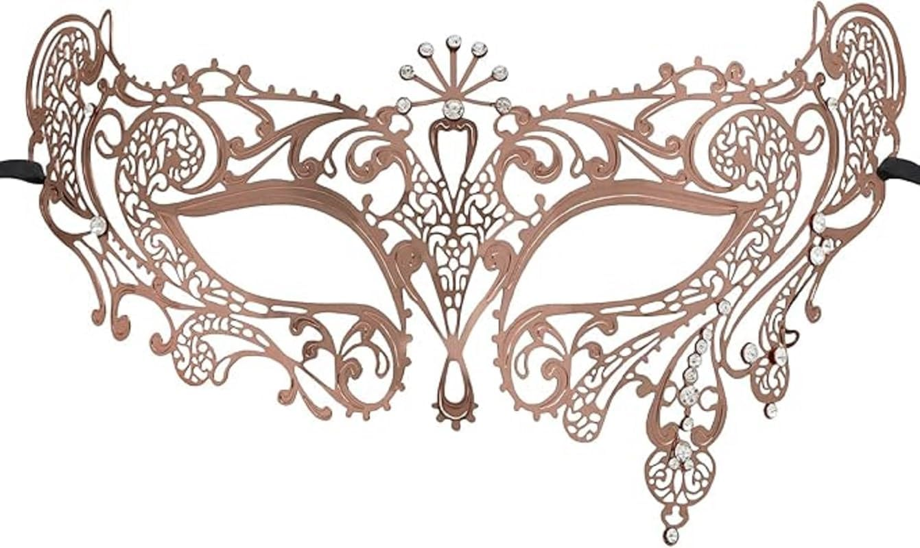 Women'S Laser Cut Metal Halloween Mardi Gras Party Mask image number 6