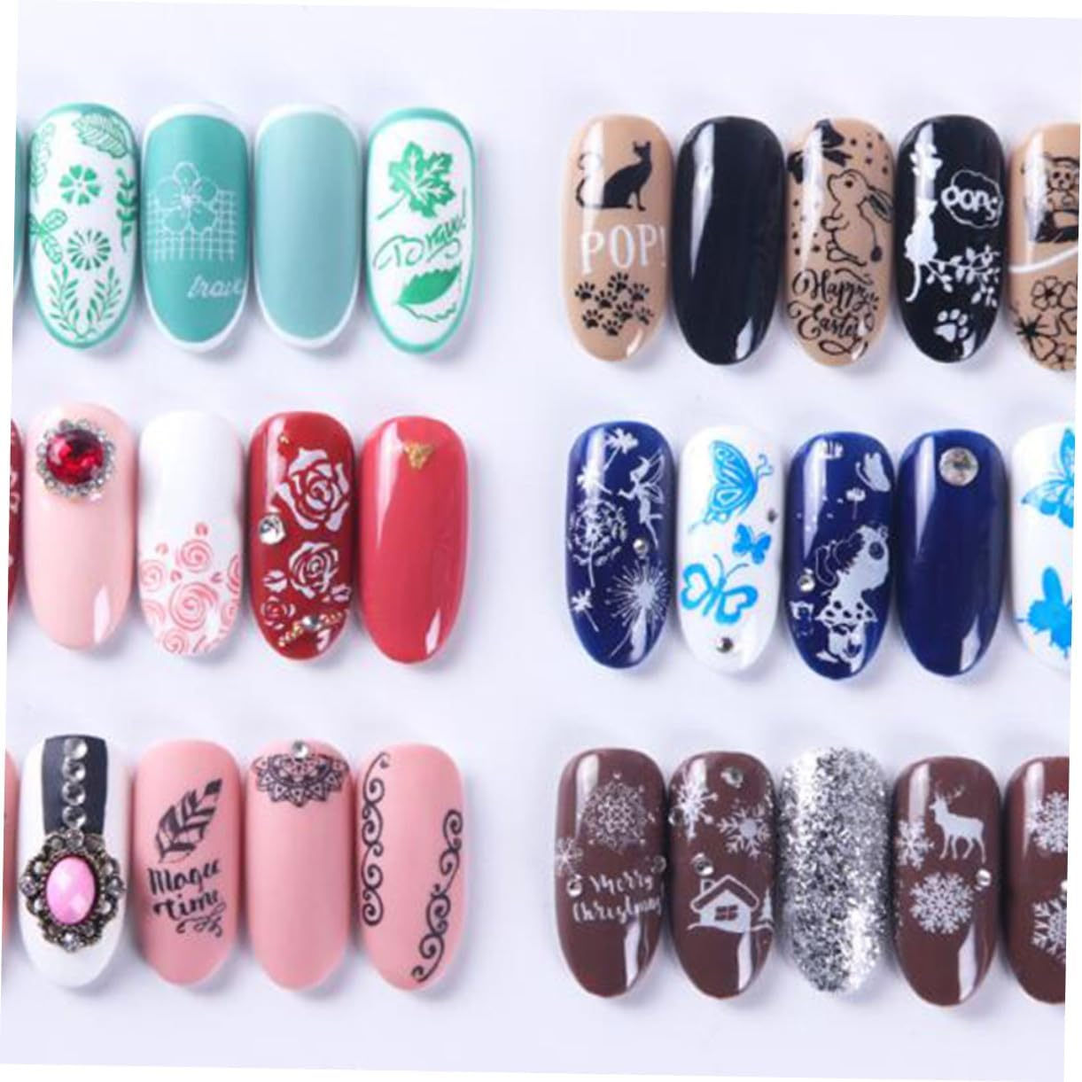 WOFASHPURET 5Pcs Nail Art Stamping Plates Floral Butterfly Nail Stamp Templates Diy Art Decoration Accessories for Women Manicure Kits image number 5