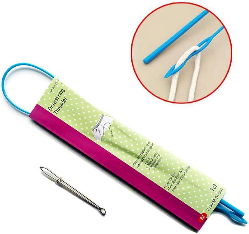 Sewing Threader Set Include Drawstring Threader and Metal Tweezer for Sweatpants Shorts Pants Jackets Coats image number 3