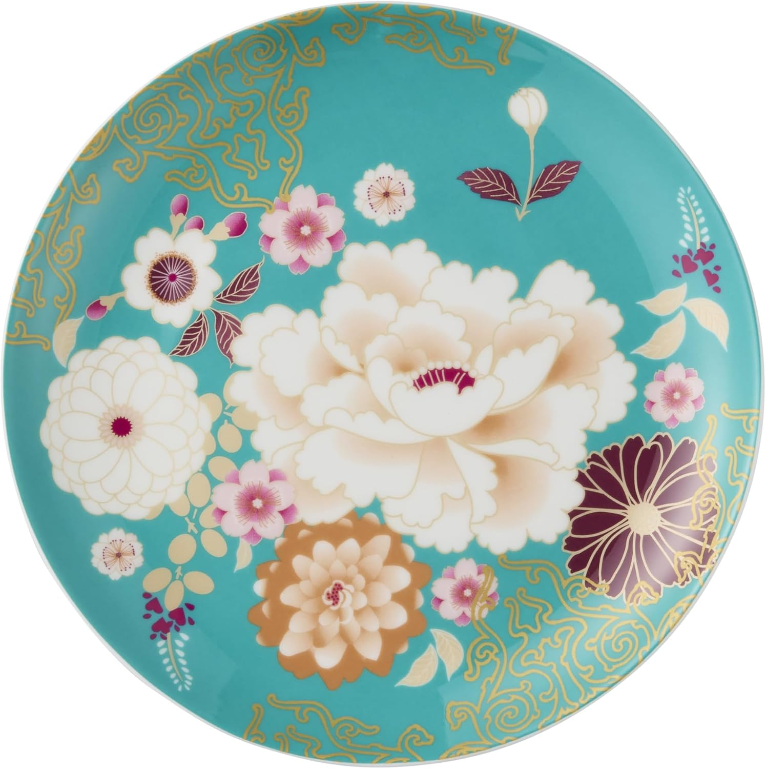 Maxwell & Williams Kimono Cake Plate Gift Boxed, 20 Cm, Teal image number 1