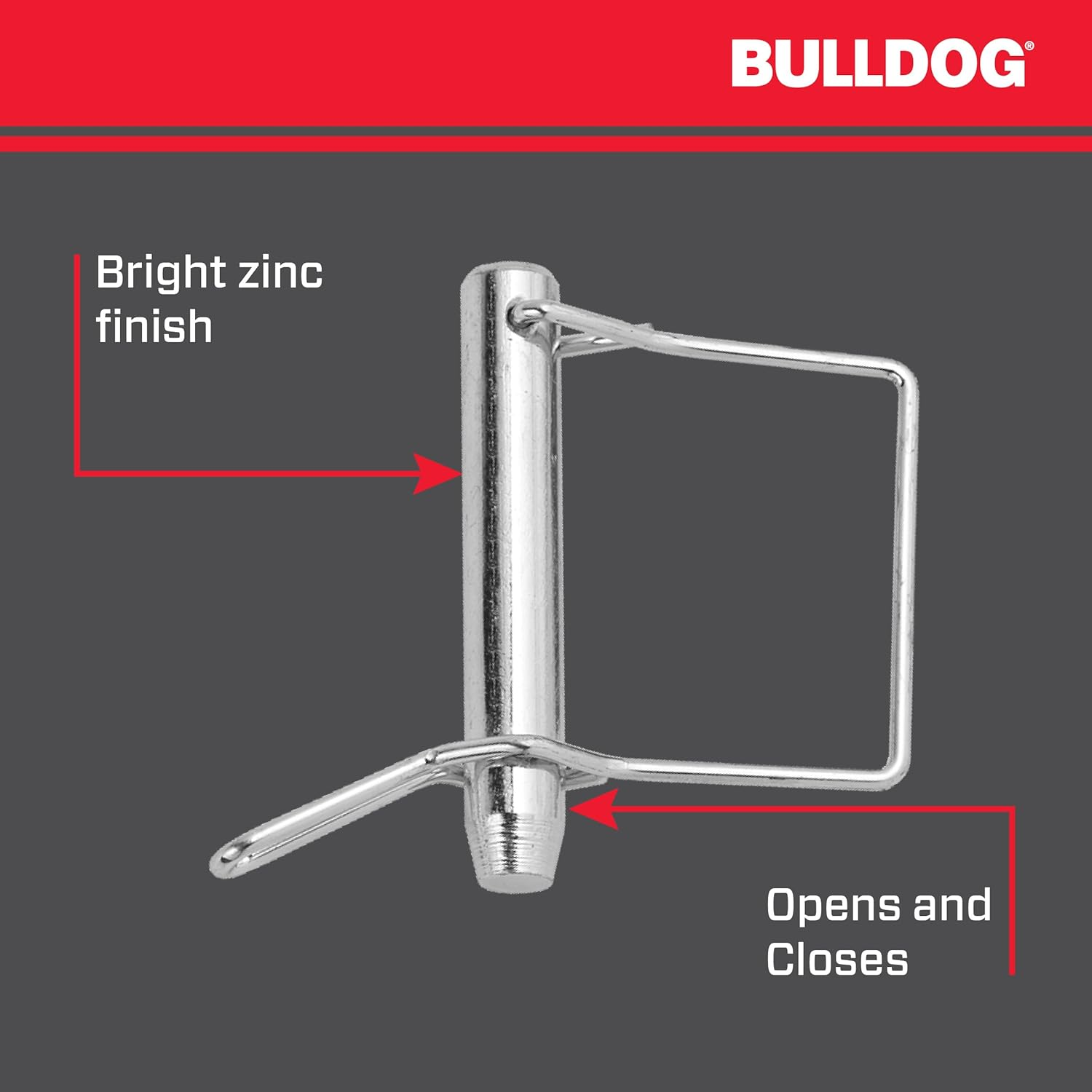 Bulldog 500219 Trailer Jack Accessory, Lynch Pin Kit, 0.563 Inch Diameter image number 2