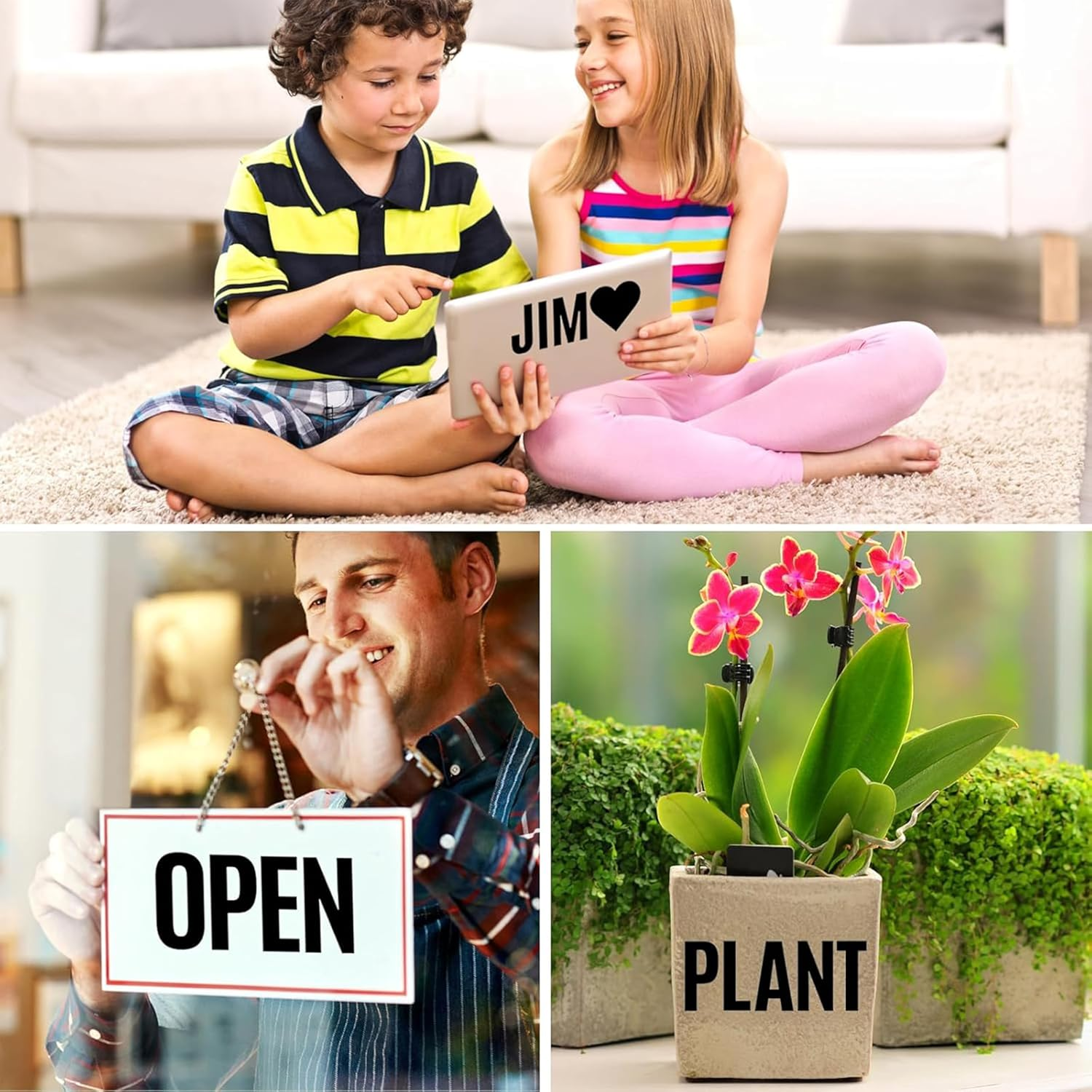 2080Pcs Letter Stickers - 10 Sheets of Vinyl Alphabet Stickers (1/2 Inch) in Uppercase & Lowercase - Small Decals for Scrapbooking, Classroom Use, and Craft Projects (Black) image number 1